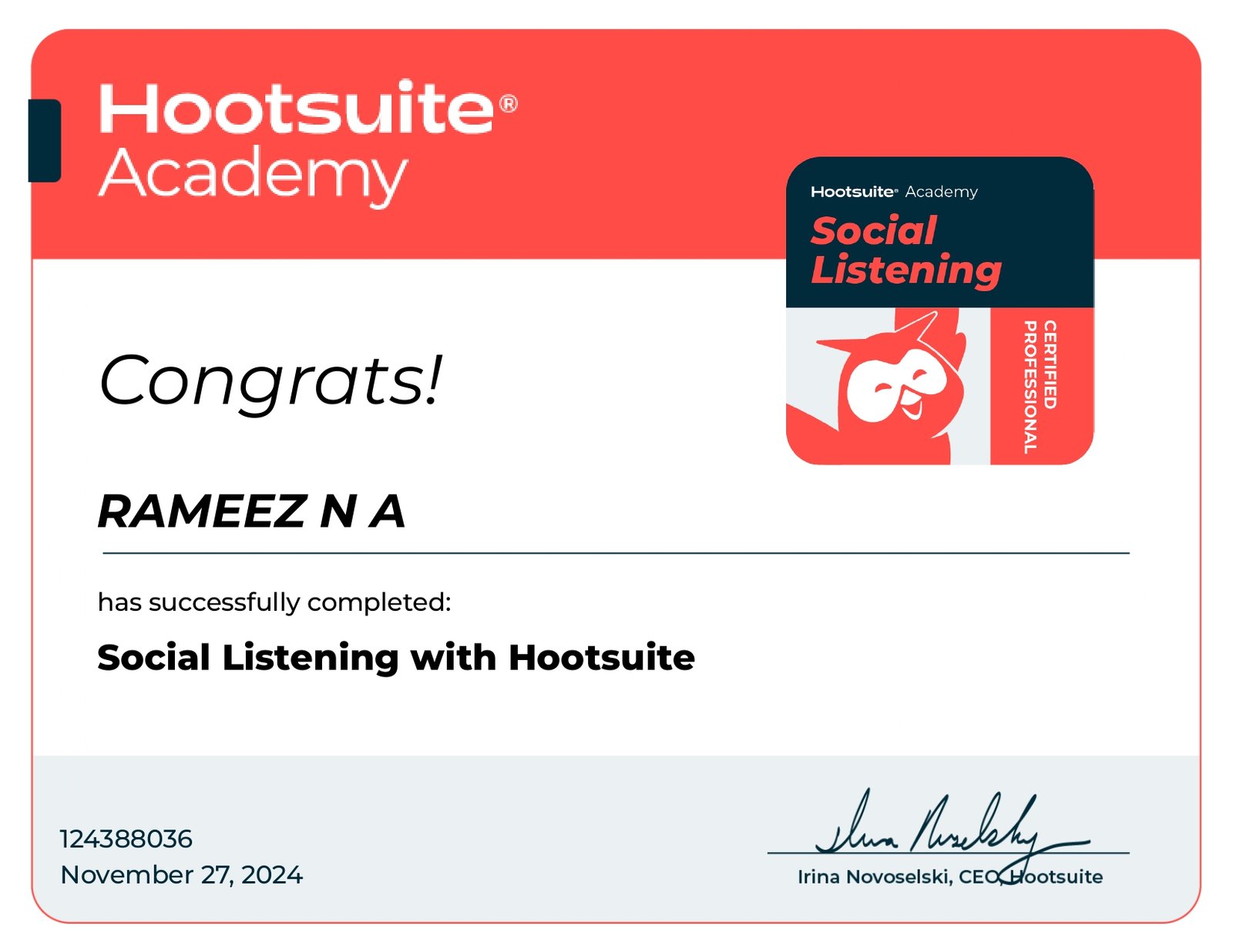 social listening with hootsuite rameez n a
